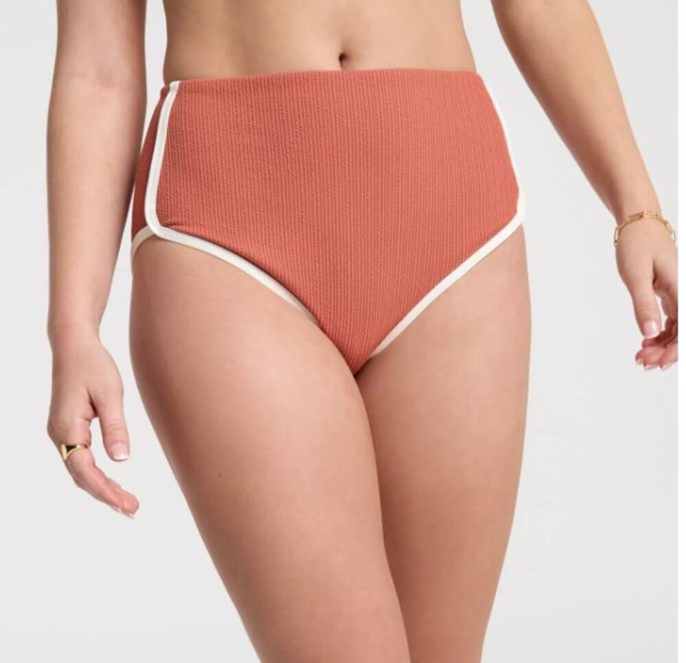 CALIA High Rise Bikini Swim Bottoms NWT XXL Warm Terracotta UPF 50